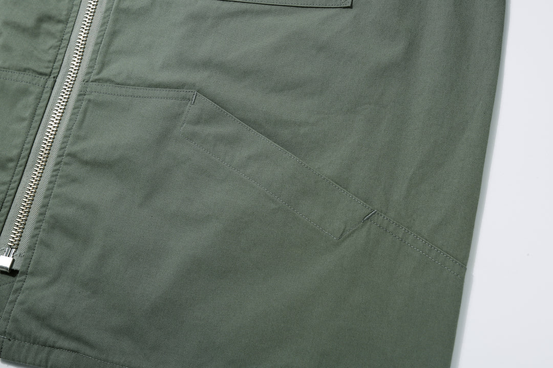 Wasew WSW-26S-001 CWU-7/W Cotton Nylon Flight Jacket - Sage Green | Made in Japan | Side Pocket
