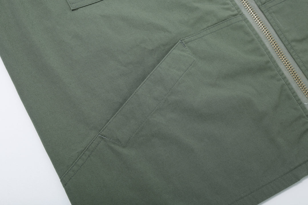 Wasew WSW-26S-001 CWU-7/W Cotton Nylon Flight Jacket - Sage Green | Made in Japan | Side Pocket Right