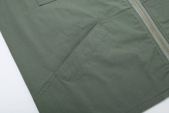 Wasew WSW-26S-001 CWU-7/W Cotton Nylon Flight Jacket - Sage Green | Made in Japan | Side Pocket Right