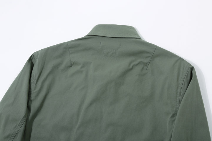 Wasew WSW-26S-001 CWU-7/W Cotton Nylon Flight Jacket - Sage Green | Made in Japan | Back Shoulder Dart Detail