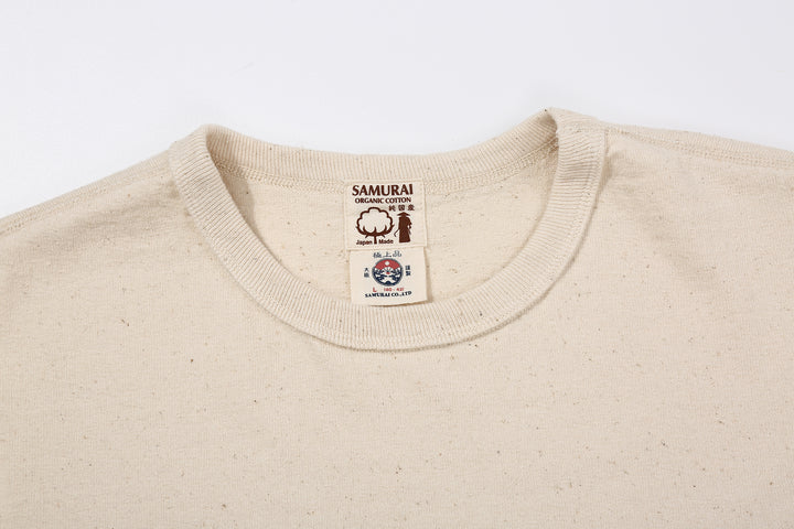Samurai Jeans SJST-SC03 Samurai Cotton Pocket T-Shirt Natural Binder Neck