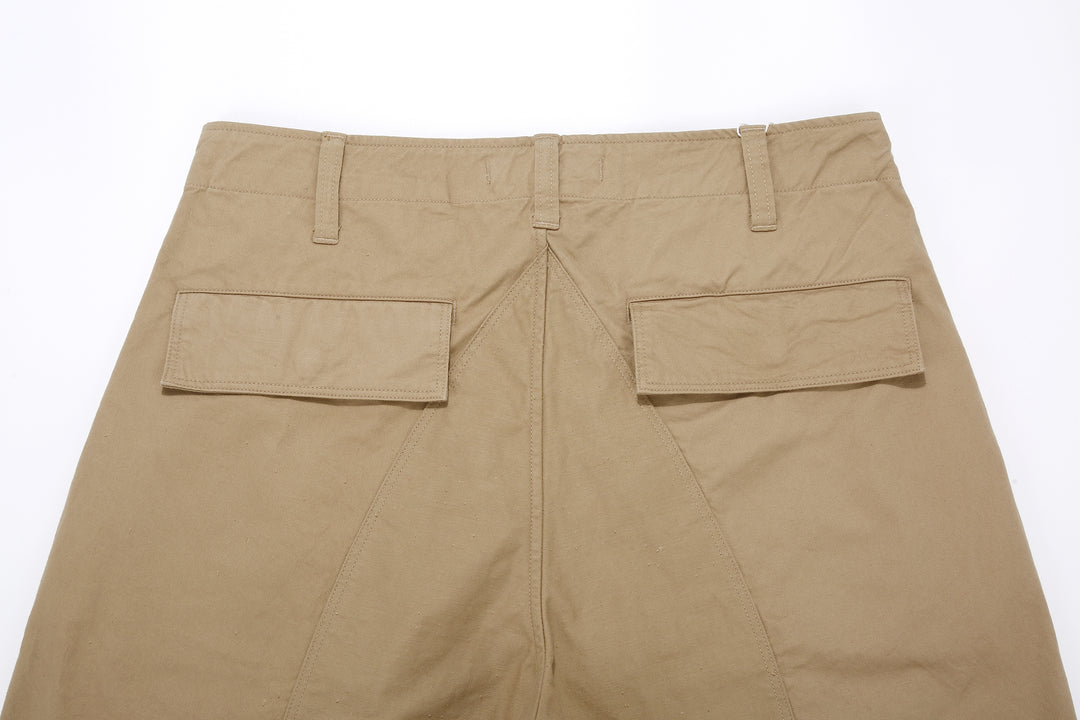 Wasew WSW-26S-011 Military Double Knee Work Pants - Beige | Made in Japan | Back Waist and Flap Pockets