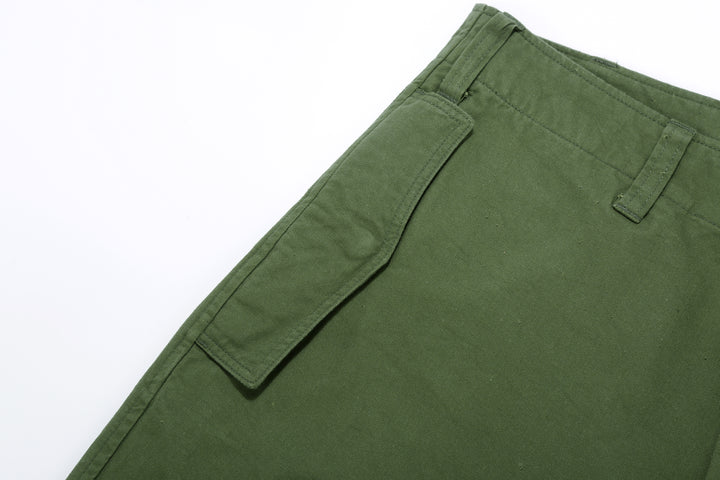 Wasew WSW-26S-011 Military Double Knee Work Pants - Olive | Made in Japan | Flap Side Pocket Detail Right Side