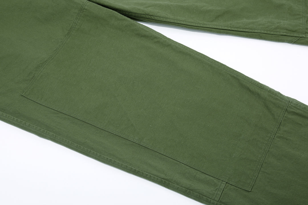 Wasew WSW-26S-011 Military Double Knee Work Pants - Olive | Made in Japan | Knee Reinforcement Panel