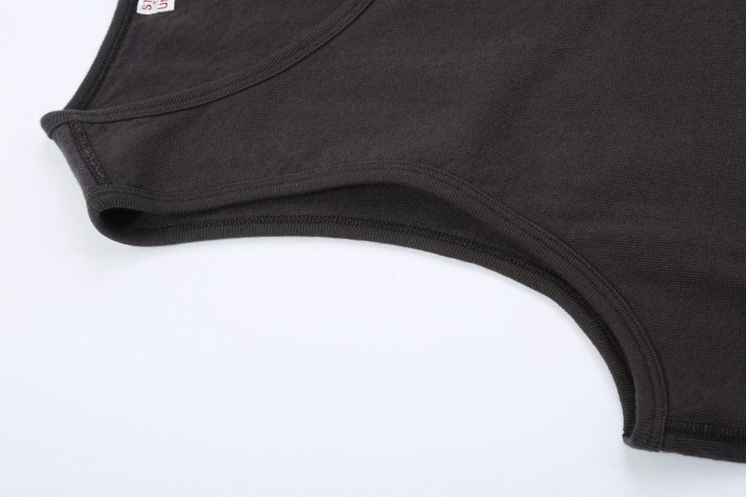 Stevenson Overall Co. Dual Comfort Cotton Tank Charcoal Made In Japan Arm Hole