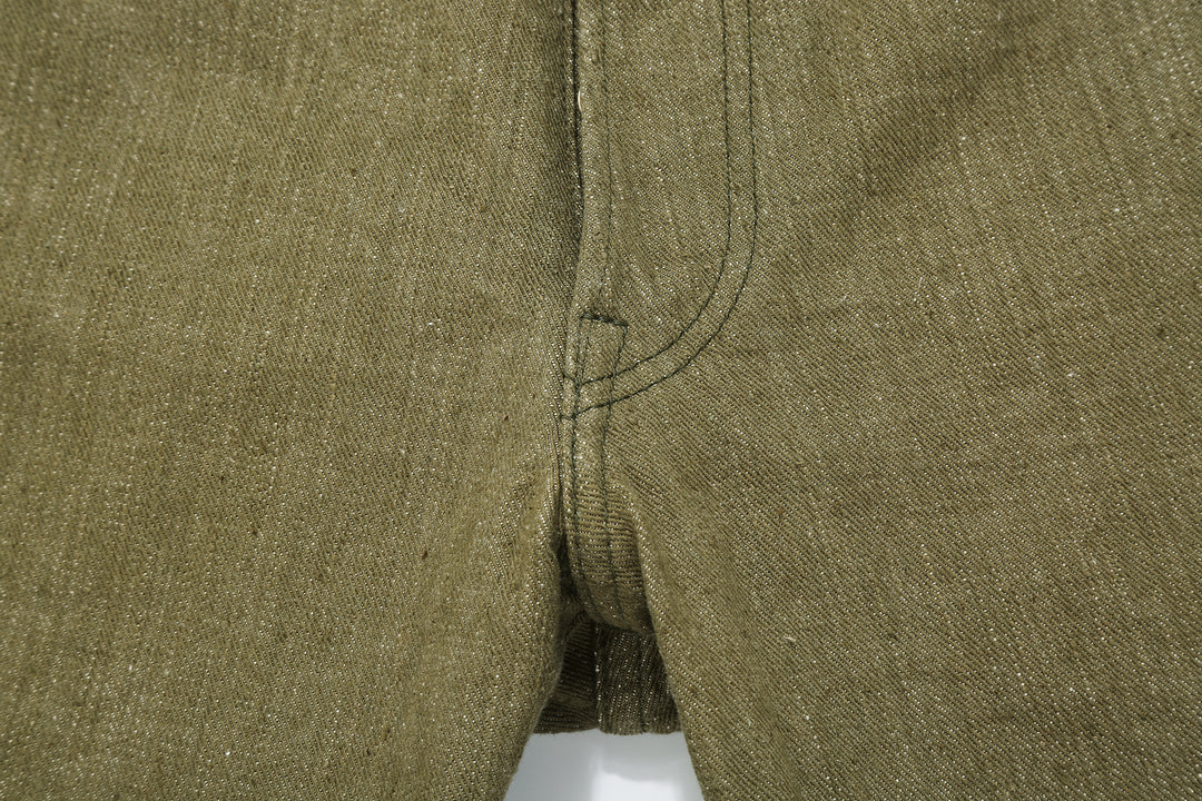 Samurai Jeans S0150GNX Uguisu 17oz selvedge denim classic straight fit crotch seam