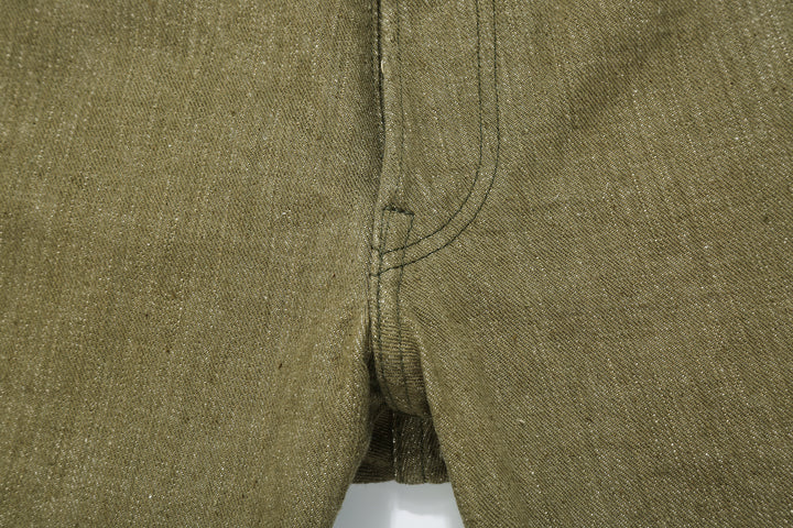 Samurai Jeans S0150GNX Uguisu 17oz selvedge denim classic straight fit crotch seam