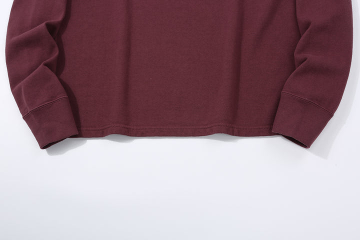 Deluxeware M300 “Azuma-Knit” Lightweight Mock Neck Sweatshirt Made in Japan Hem and Cuff