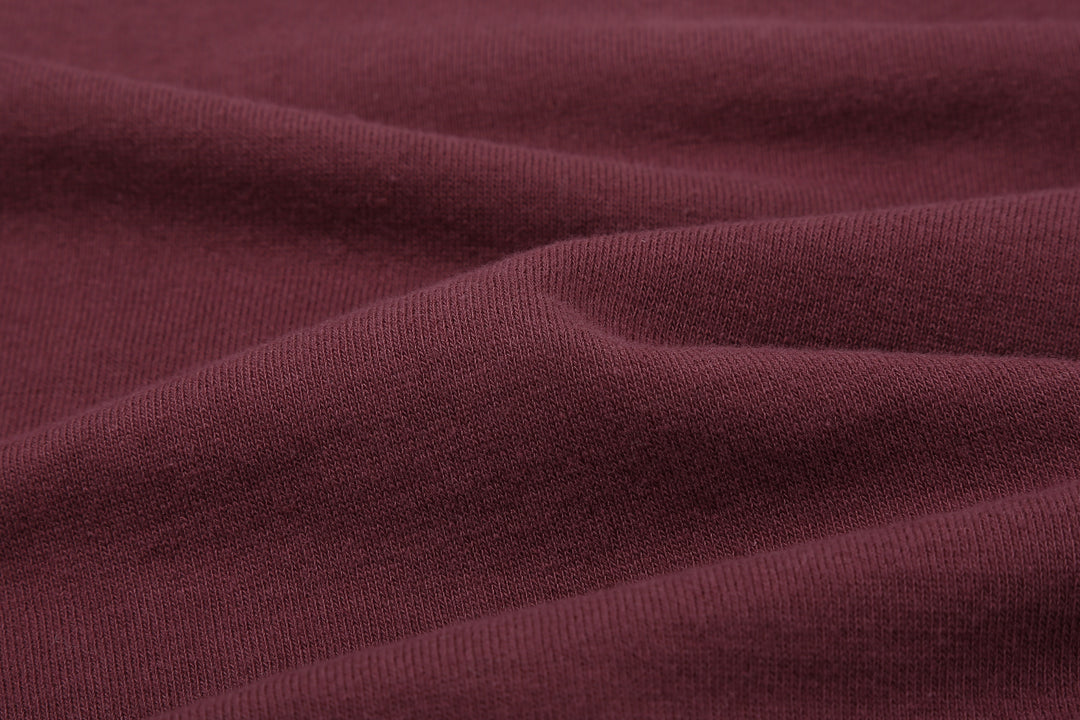 Deluxeware M300 “Azuma-Knit” Lightweight Mock Neck Sweatshirt Made in Japan Pur.Bord Fabric Close Up