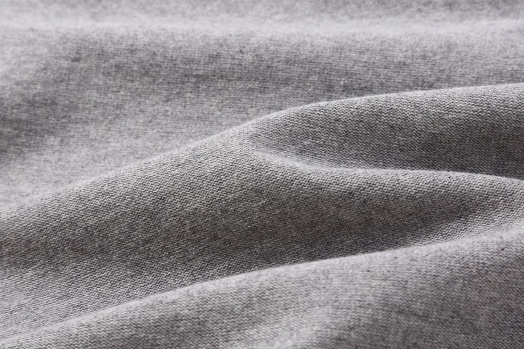 Boncoura reverse-face loopwheel heather grey jersey texture