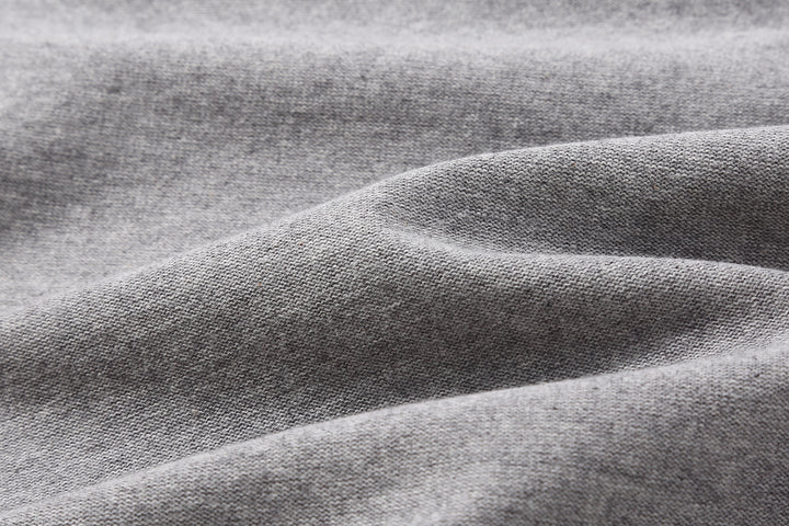 Boncoura reverse-face loopwheel heather grey jersey texture