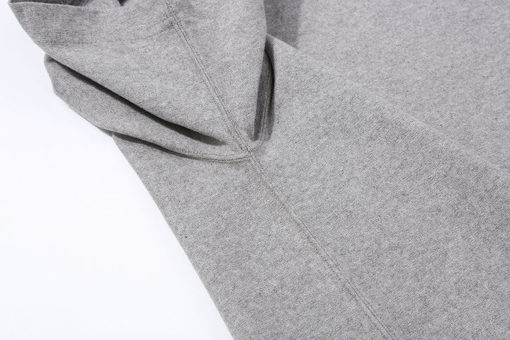 Boncoura reverse-face heather grey T-shirt side seam construction