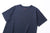 Boncoura reverse-face loopwheel heather indigo T-shirt laid-flat front view
