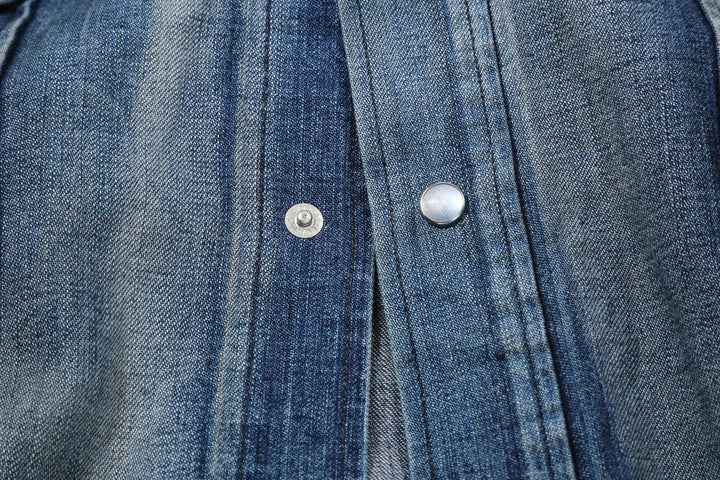 Fullcount Hollywood Dude denim jacket used wash selvedge western style short boxy fit Japan button