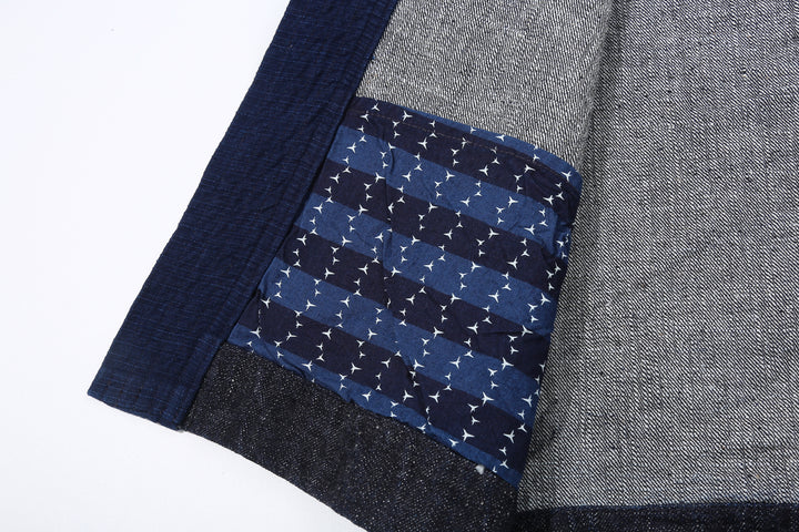 Samurai Jeans SJDH25-H 17oz selvedge denim happi jacket inside detail