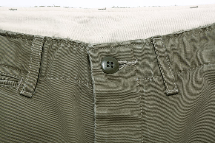 Fullcount 1201HW 41 khaki chino used wash US Army military trousers Japan button