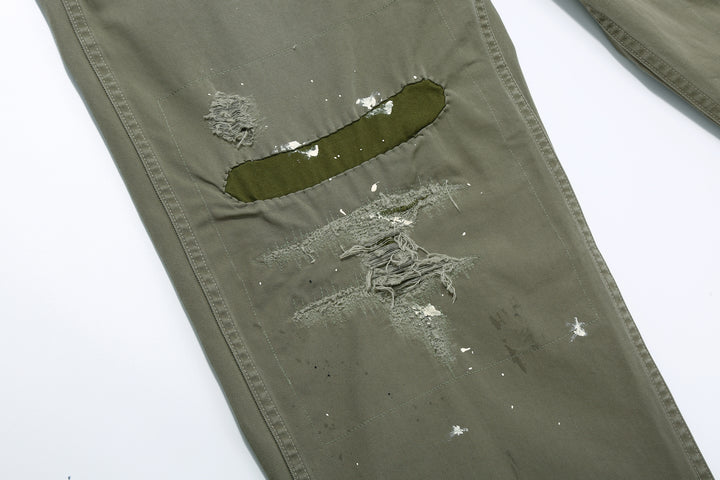 Fullcount 1201HW Freedom Fighter 41 Sage Green Chino - Vintage Wash