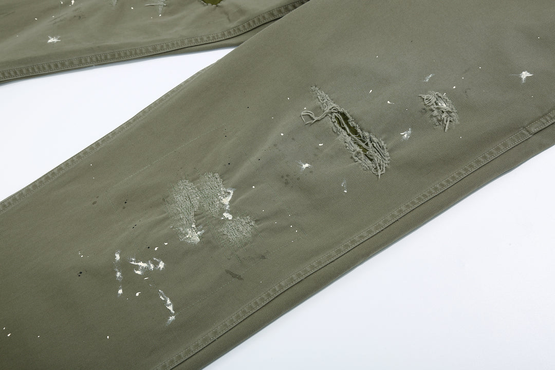 Fullcount 1201HW Freedom Fighter 41 Sage Green Chino - Vintage Wash