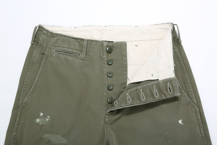 Fullcount 1201HW Freedom Fighter 41 Sage Green Chino - Vintage Wash