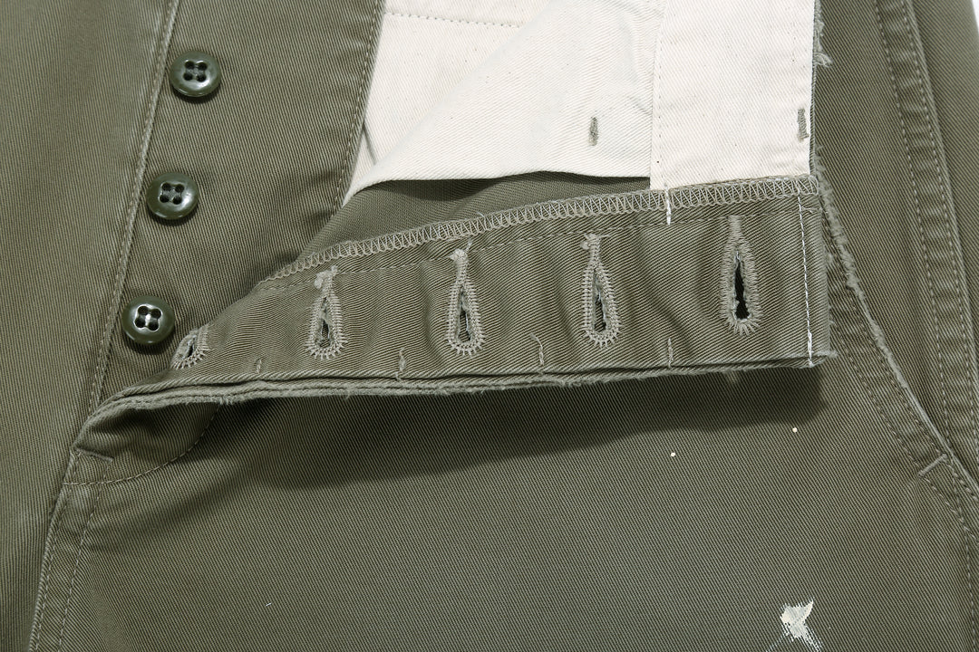 Fullcount 1201HW Freedom Fighter 41 Sage Green Chino - Vintage Wash
