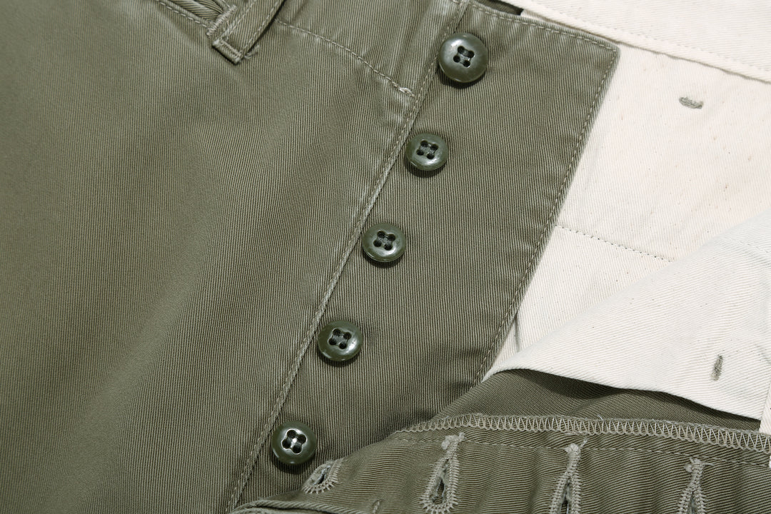Fullcount 1201HW Freedom Fighter 41 Sage Green Chino - Vintage Wash