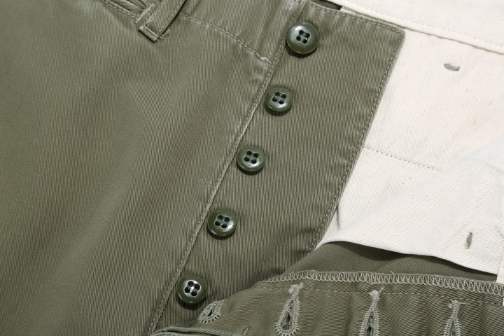 Fullcount 1201HW Freedom Fighter 41 Sage Green Chino - Vintage Wash