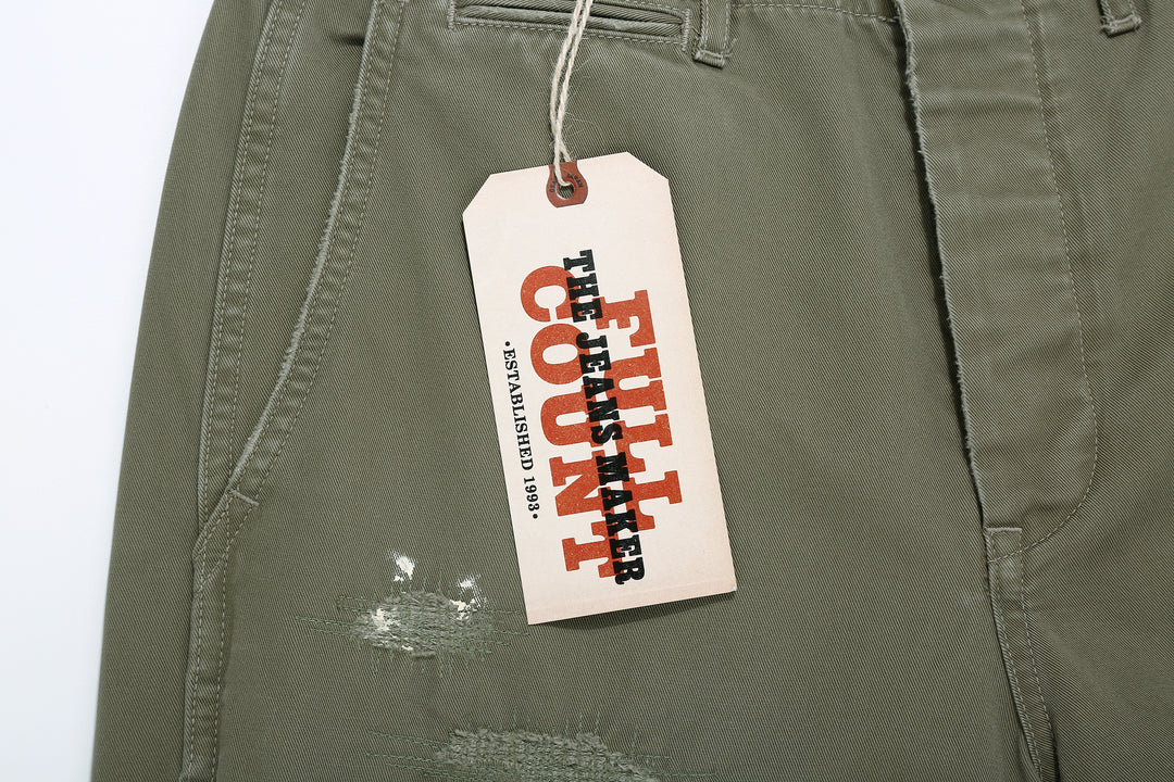 Fullcount 1201HW Freedom Fighter 41 Sage Green Chino - Vintage Wash