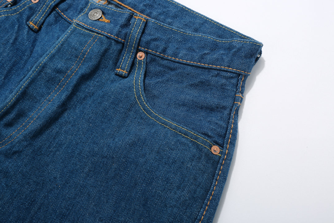 Pure Blue Japan GRE-019 14oz Greencast Indigo Selvedge Denim - Relaxed Tapered Fit
