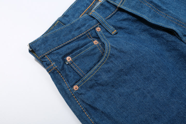 Pure Blue Japan GRE-019 14oz Greencast Indigo Selvedge Denim - Relaxed Tapered Fit