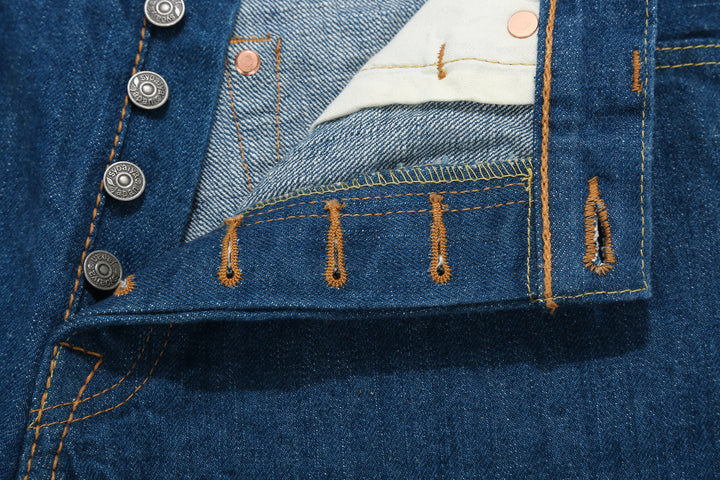 Pure Blue Japan GRE-019 14oz Greencast Indigo Selvedge Denim - Relaxed Tapered Fit