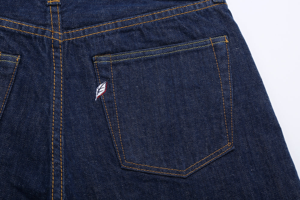 Pure Blue Japan AI-13.5oz-019 natural indigo selvedge denim relaxed tapered jeans Japan back pocket