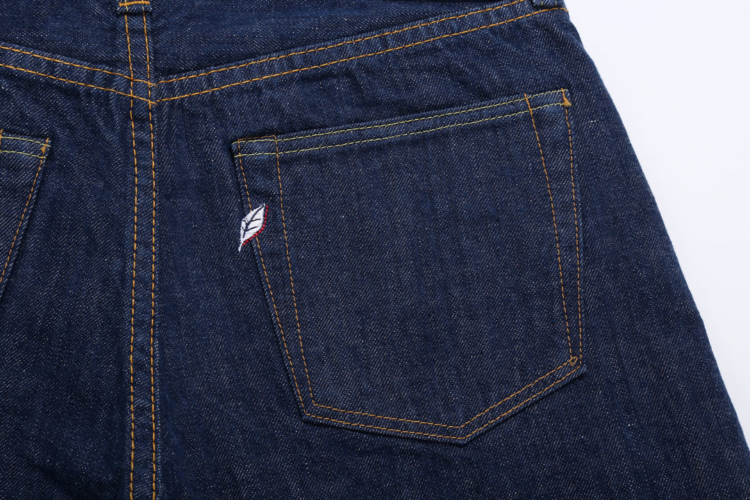Pure Blue Japan AI-13.5oz-019 natural indigo selvedge denim relaxed tapered jeans Japan back pocket