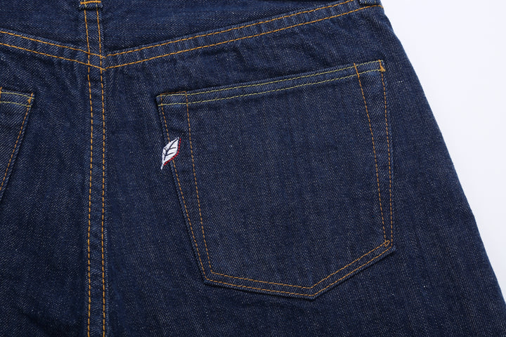 Pure Blue Japan AI-13.5oz-019 natural indigo selvedge denim relaxed tapered jeans Japan back pocket