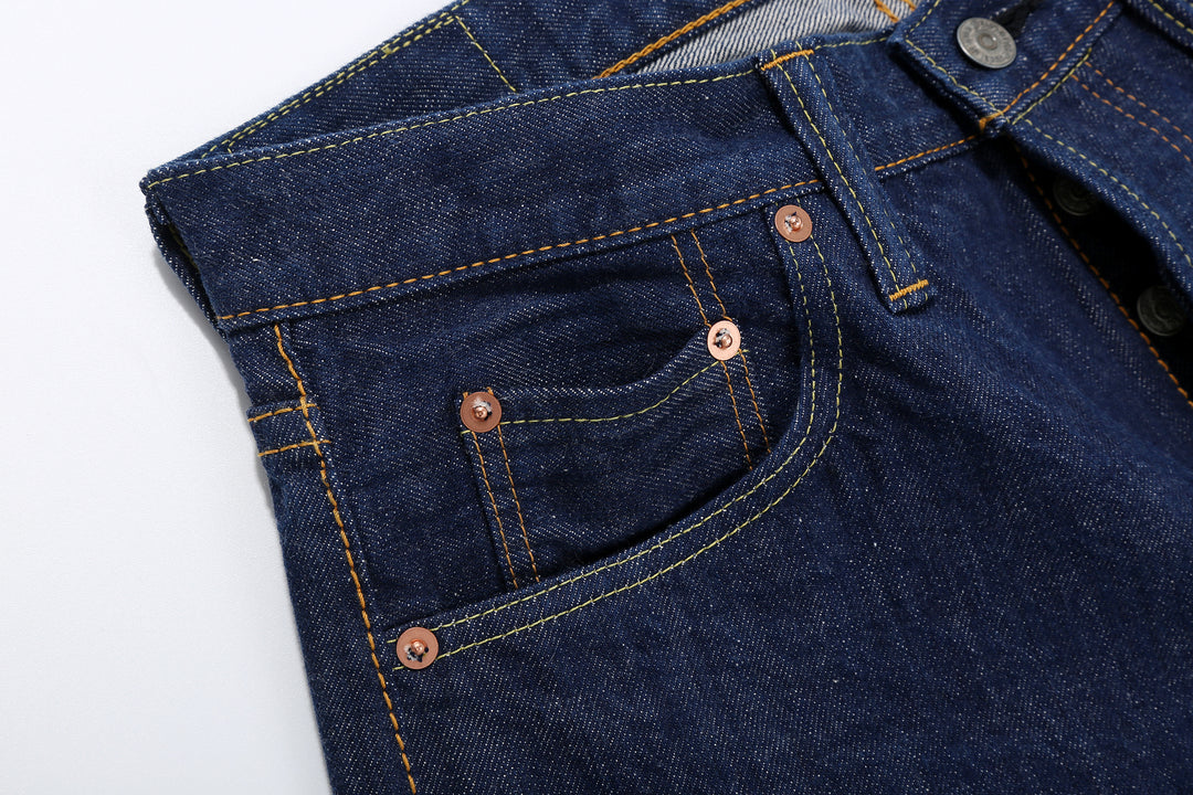 Pure Blue Japan AI-13.5oz-003 13.5oz Natural Indigo Selvedge Denim - Regular Straight Fit