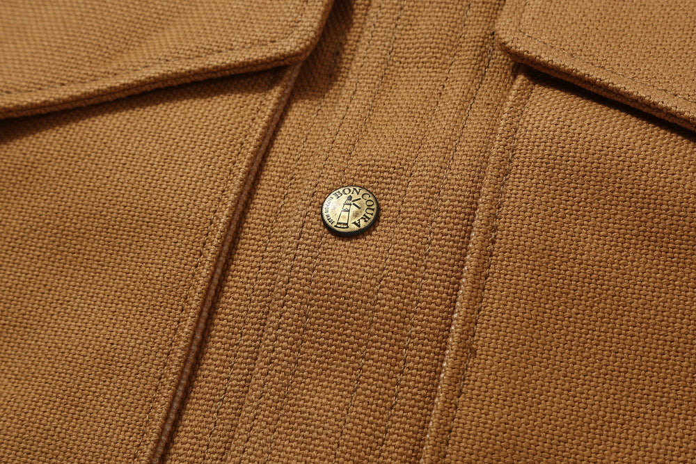 Boncoura Heavy Duck Canvas Utility Vest Mention Exclusive Made in Japan vintage hunting military style duck canvas vest brass snap button