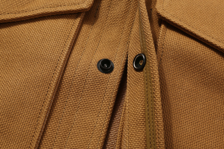 Boncoura Heavy Duck Canvas Utility Vest Mention Exclusive Made in Japan vintage hunting military style duck canvas vest snap button open
