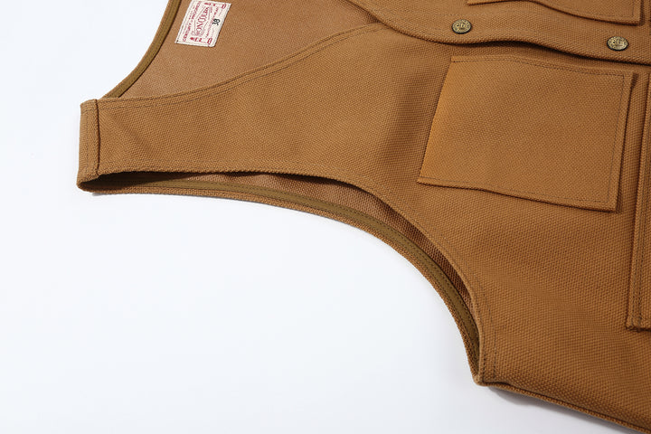 Boncoura Heavy Duck Canvas Utility Vest Mention Exclusive Made in Japan vintage hunting military style duck canvas vest arm hole