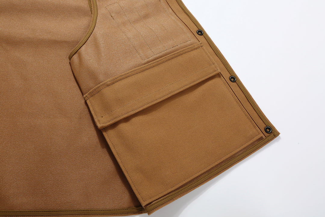 Boncoura Heavy Duck Canvas Utility Vest Mention Exclusive Made in Japan vintage hunting military style duck canvas vest inner pocket with flap