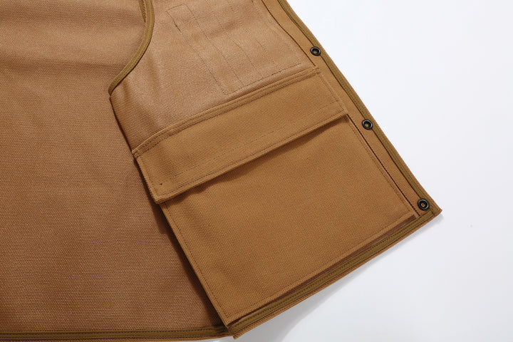 Boncoura Heavy Duck Canvas Utility Vest Mention Exclusive Made in Japan vintage hunting military style duck canvas vest inner pocket with flap