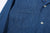 Boncoura Cotton Linen Open Collar Shirt in Light Indigo – Right Chest Pocket Detail
