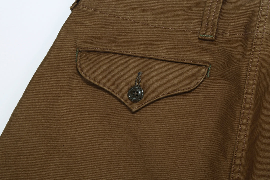 Freewheelers 2522007 S-8 Aviators' Trousers - Jungle Cloth Sepia Brown