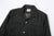 Boncoura Cotton Linen Open Collar Shirt in Rope-Dyed Black – Open Collar and Double Chest Pockets
