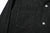 Boncoura Cotton Linen Open Collar Shirt in Rope-Dyed Black – Right Chest Pocket Detail