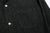 Boncoura Cotton Linen Open Collar Shirt in Rope-Dyed Black – Left Chest Pocket Detail
