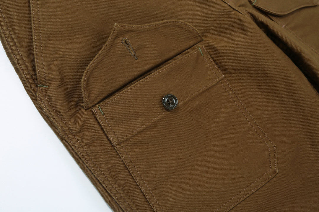 Freewheelers 2522007 S-8 Aviators' Trousers - Jungle Cloth Sepia Brown