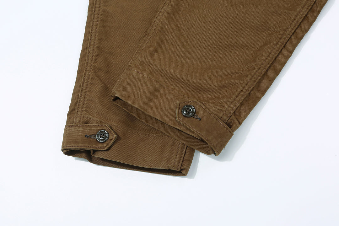 Freewheelers 2522007 S-8 Aviators' Trousers - Jungle Cloth Sepia Brown
