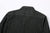 Boncoura Cotton Linen Open Collar Shirt in Rope-Dyed Black – Back Yoke Detail