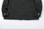 Boncoura Cotton Linen Open Collar Shirt in Rope-Dyed Black – Back Hem and Cuff Detail