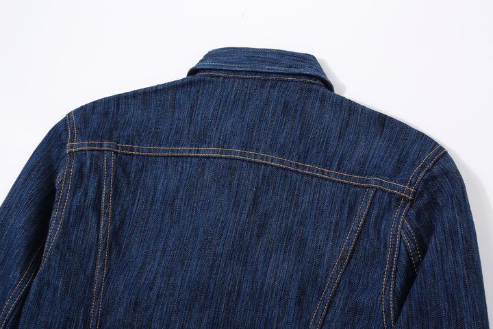 Pure Blue Japan 6225-L 14.5oz Waterfall Denim Type 2 Jacket - Light Indigo Back Yoke 