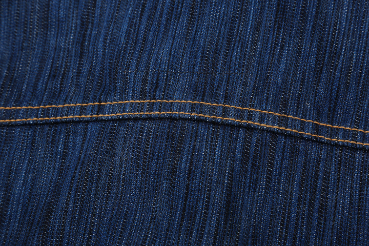 Pure Blue Japan 6225-L 14.5oz Waterfall Denim Type 2 Jacket - Light Indigo Fabric Close Up